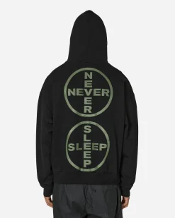 Never Sleep Sweatshirts^Logo Hoodie Black