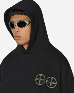 Never Sleep Sweatshirts^Logo Hoodie Black