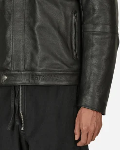Iuter Coats And Jackets^Logo Leather Jacket Black