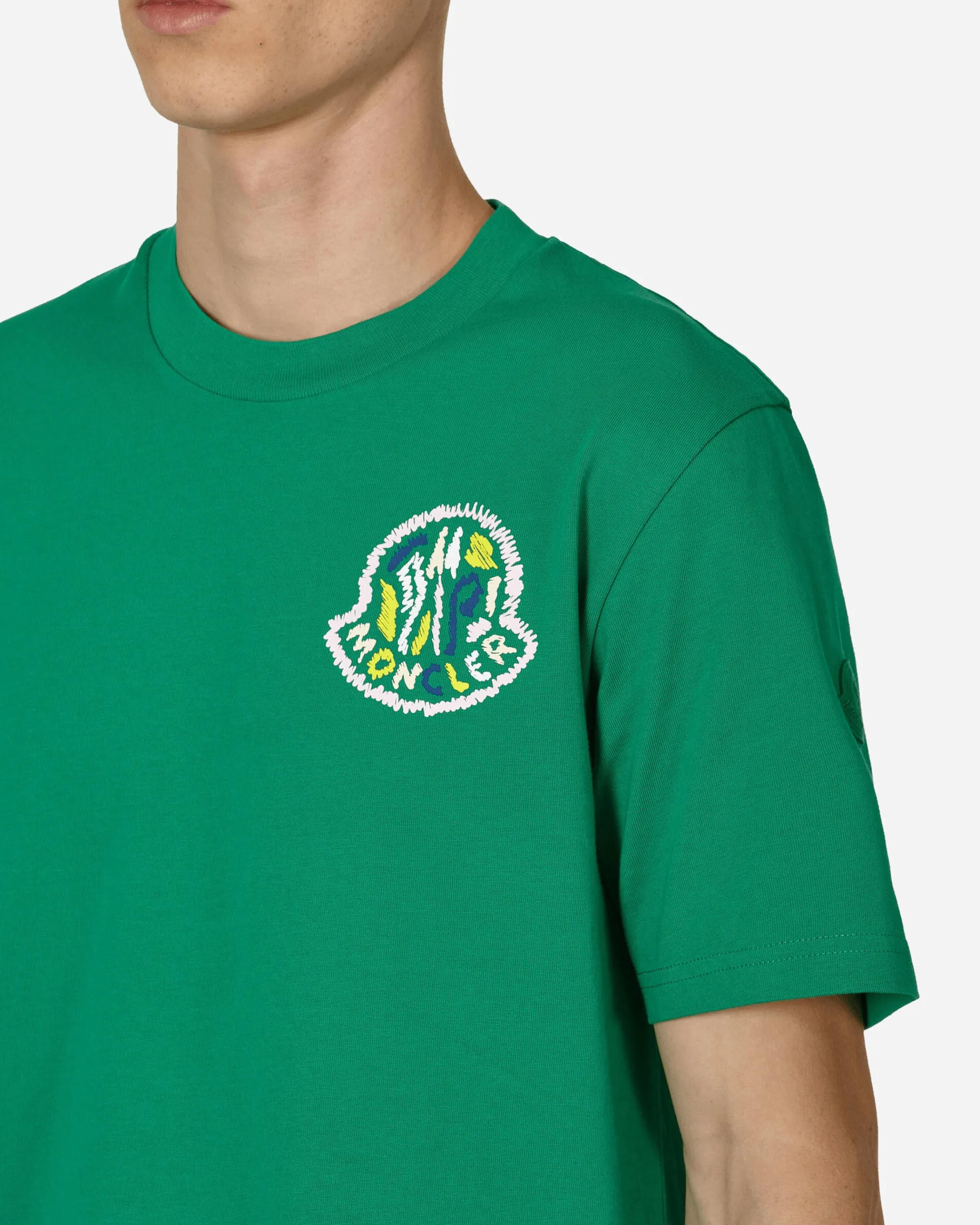 Moncler T-Shirts^Logo T-Shirt Green