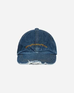 Song for the Mute Hats|Hats^Logo Washed Denim Cap Blue
