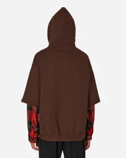 Marni Sweatshirts^Long-Sleeved Hooded Sweatshirt Brown