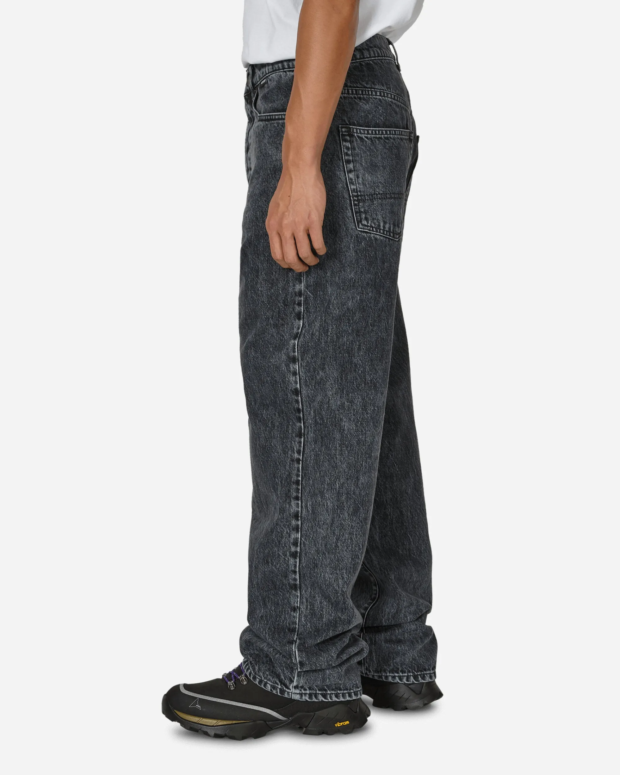 Iuter Pants^Loose Denim Pants Dark Grey