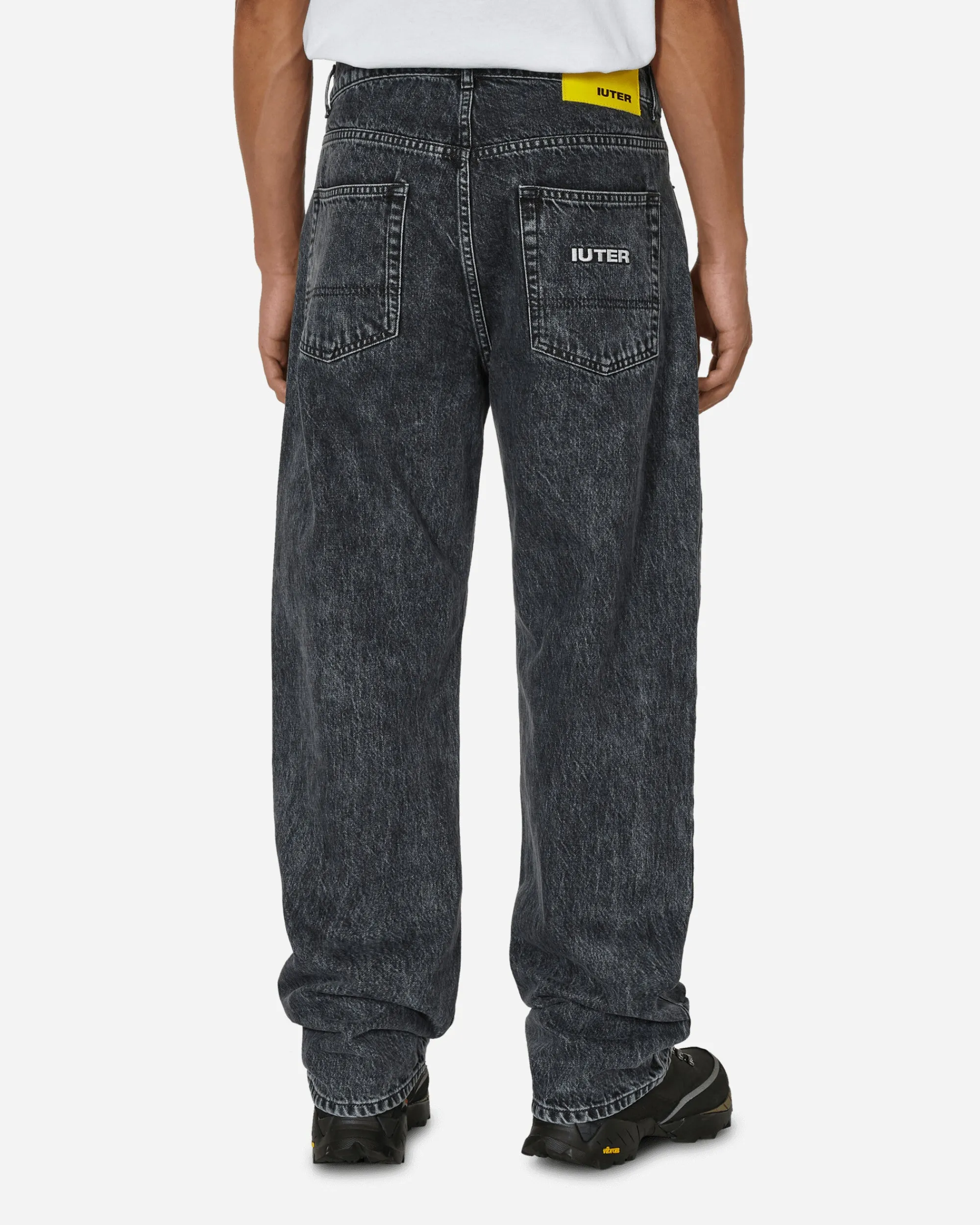 Iuter Pants^Loose Denim Pants Dark Grey