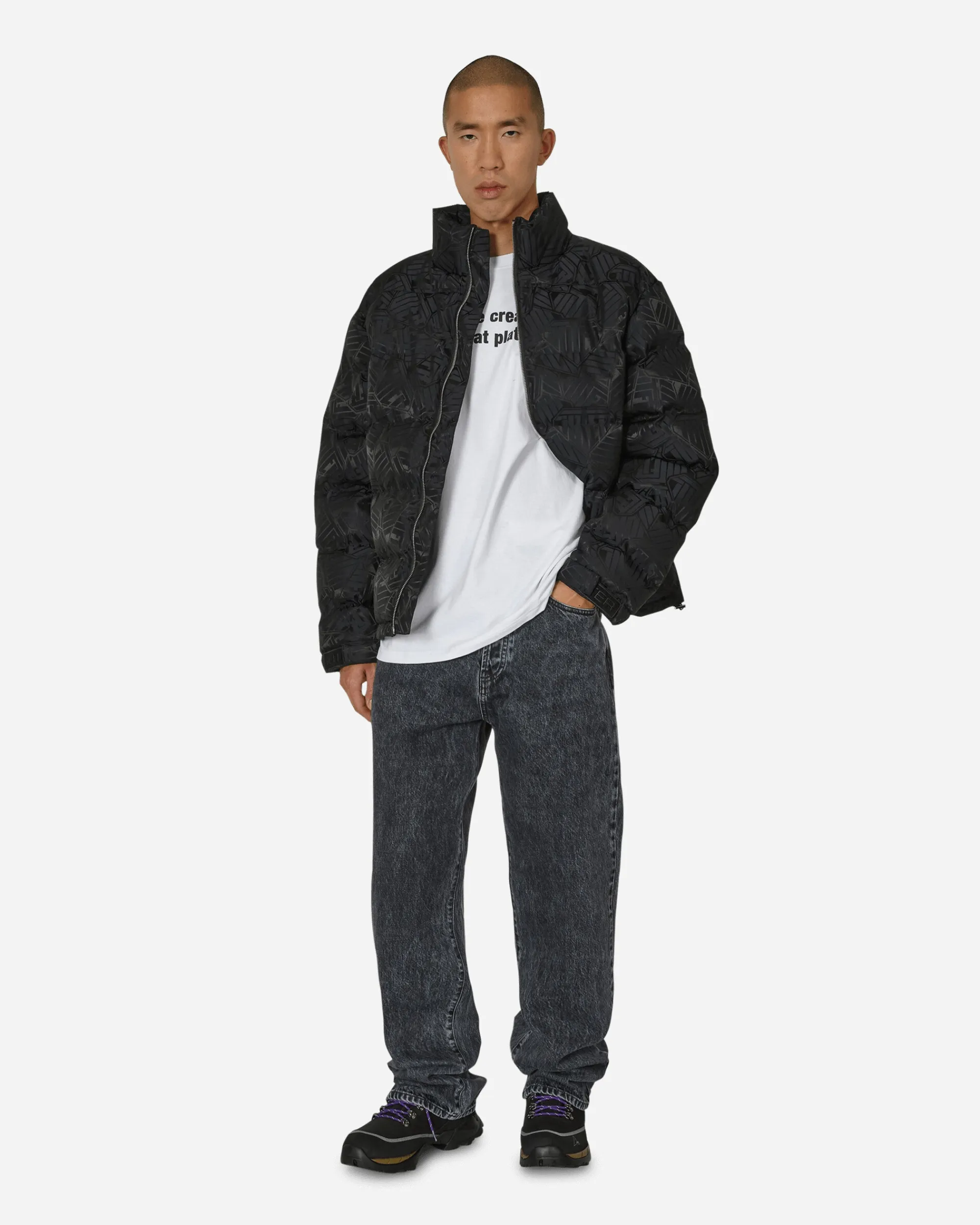 Iuter Pants^Loose Denim Pants Dark Grey