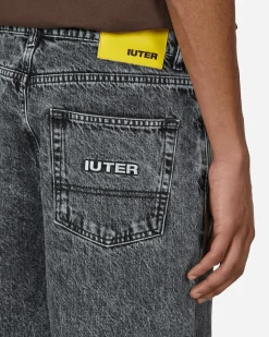 Iuter Shorts^Loose Denim Shorts Grey