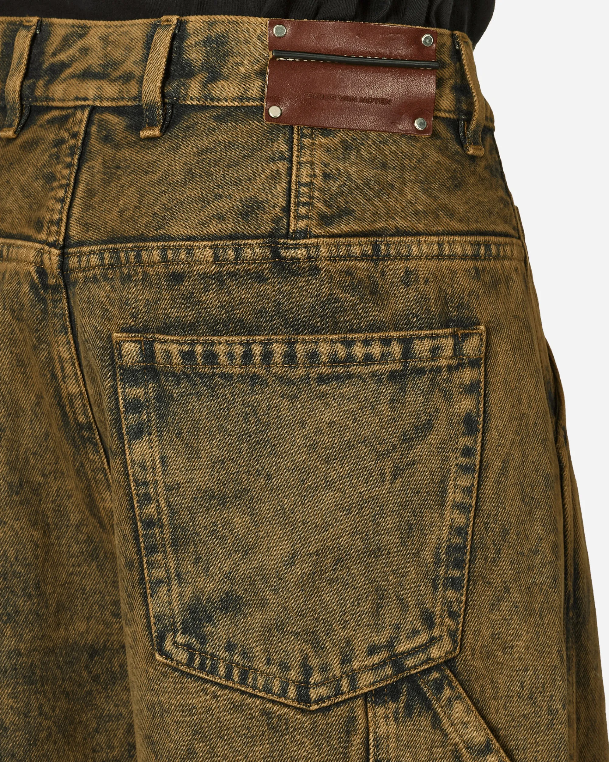 Dries Van Noten Pants^Loose Fit Denim Pants Beige