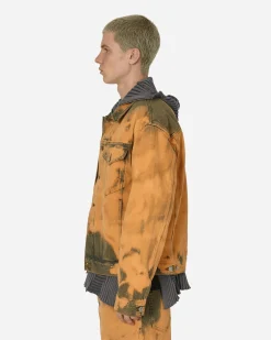 Dries Van Noten Coats And Jackets^Loose Fit Tie-Dye Denim Jacket Light Rust