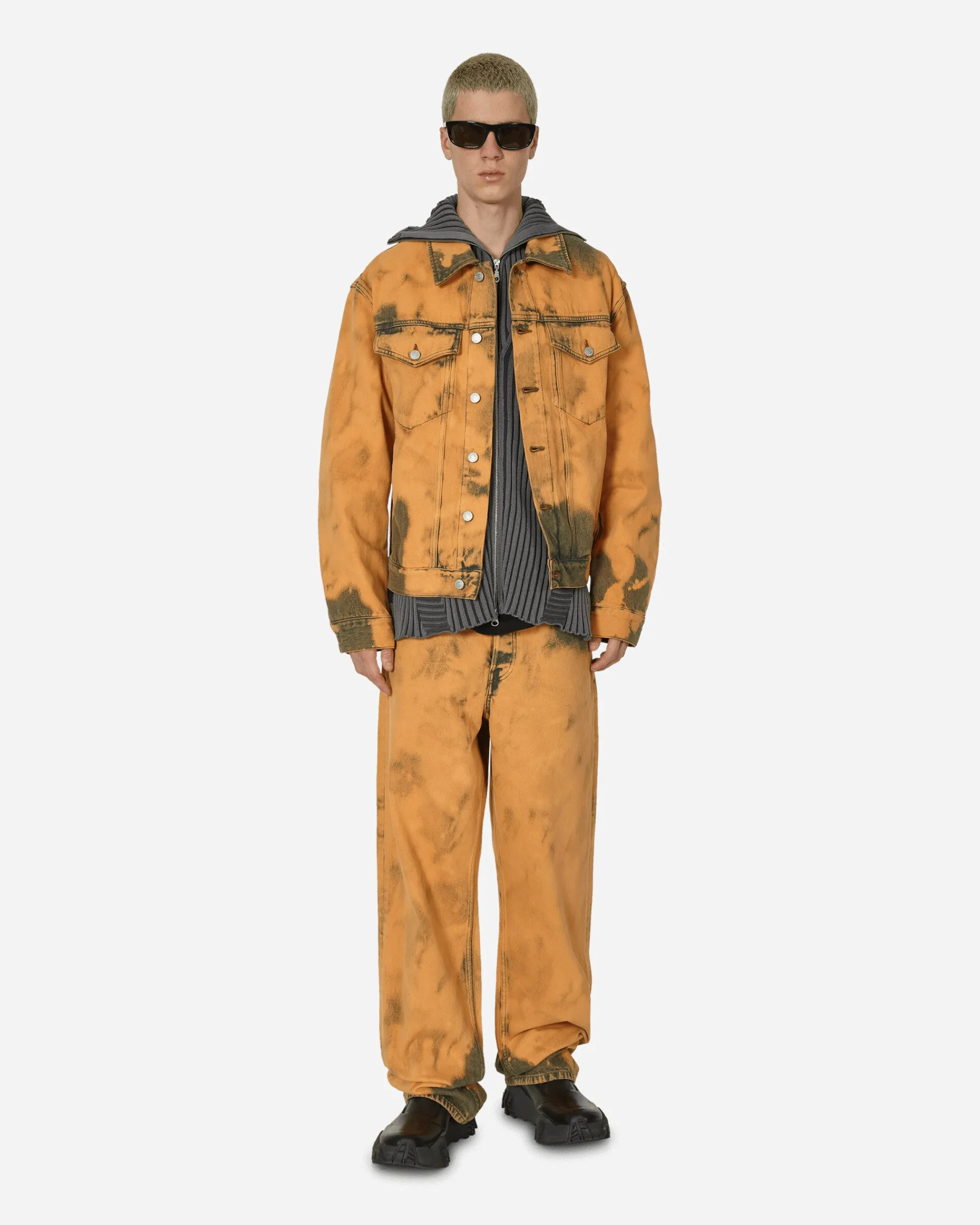 Dries Van Noten Coats And Jackets^Loose Fit Tie-Dye Denim Jacket Light Rust