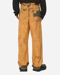 Dries Van Noten Pants^Loose Fit Tie-Dye Jeans Light Rust