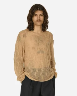 Stüssy Knitwear^Loose Knit Cross Cable Sweater Sand