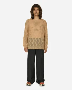 Stüssy Knitwear^Loose Knit Cross Cable Sweater Sand
