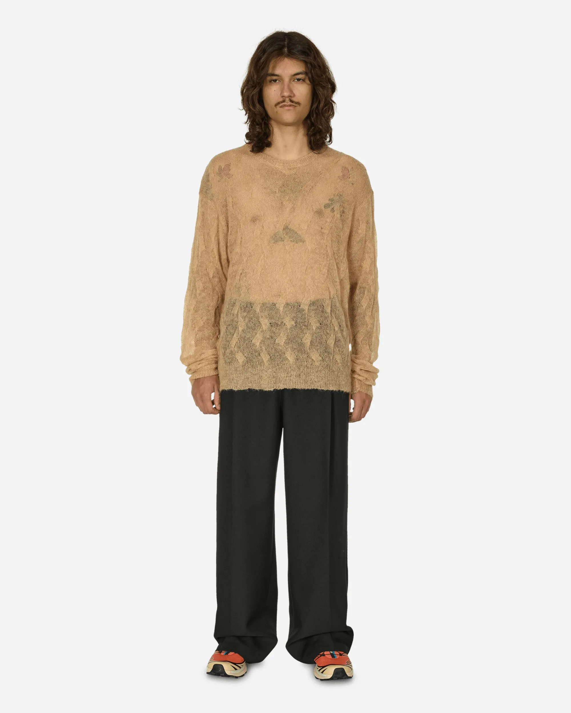 Stüssy Knitwear^Loose Knit Cross Cable Sweater Sand