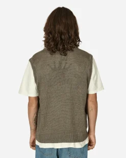 Stüssy Knitwear^Loose Knit Linen Vest Stone