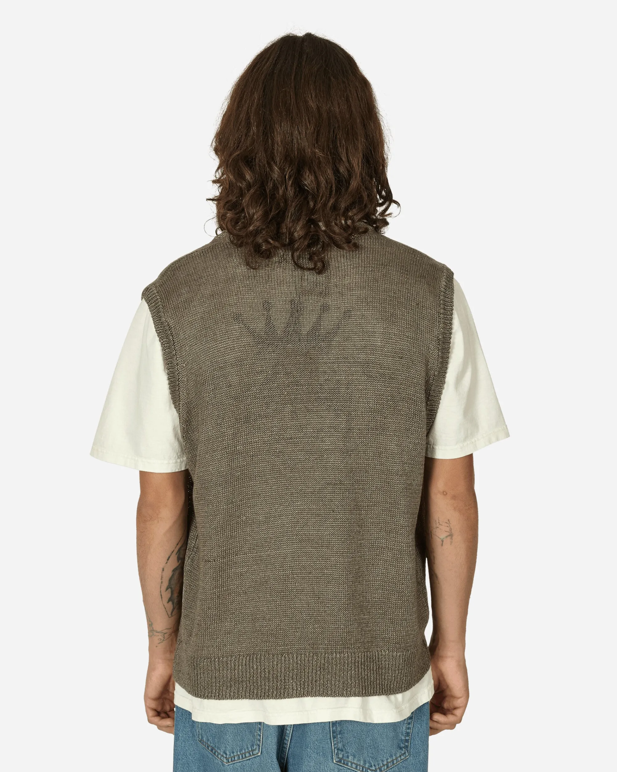 Stüssy Knitwear^Loose Knit Linen Vest Stone