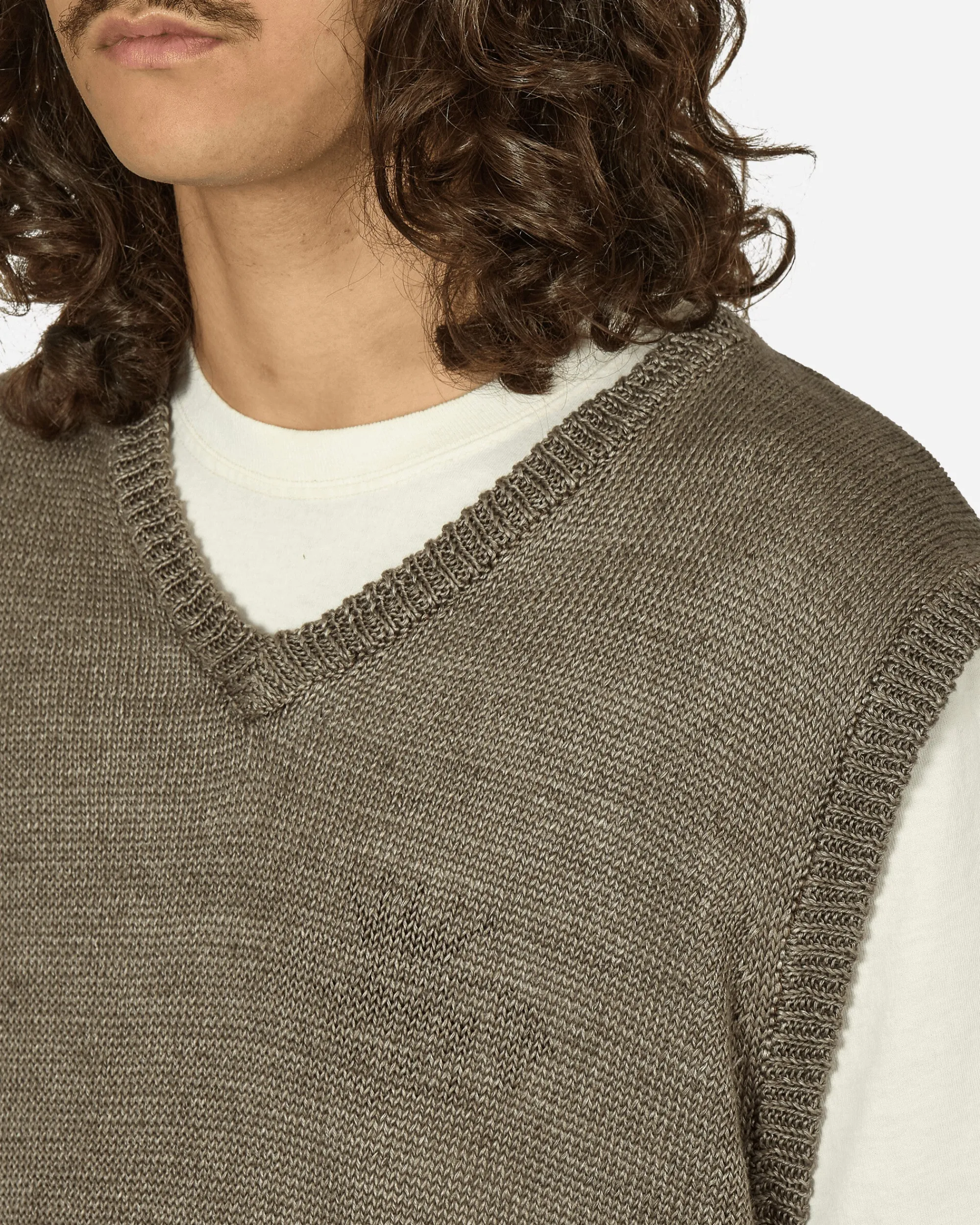 Stüssy Knitwear^Loose Knit Linen Vest Stone