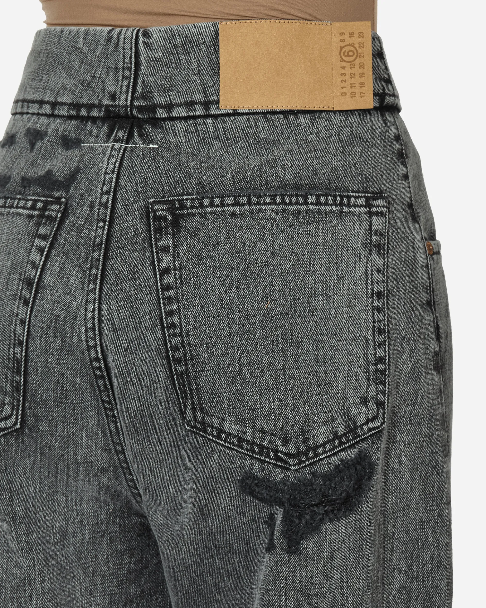 MM6 Maison Margiela Pants^Loose-Fit Denim Trousers Black