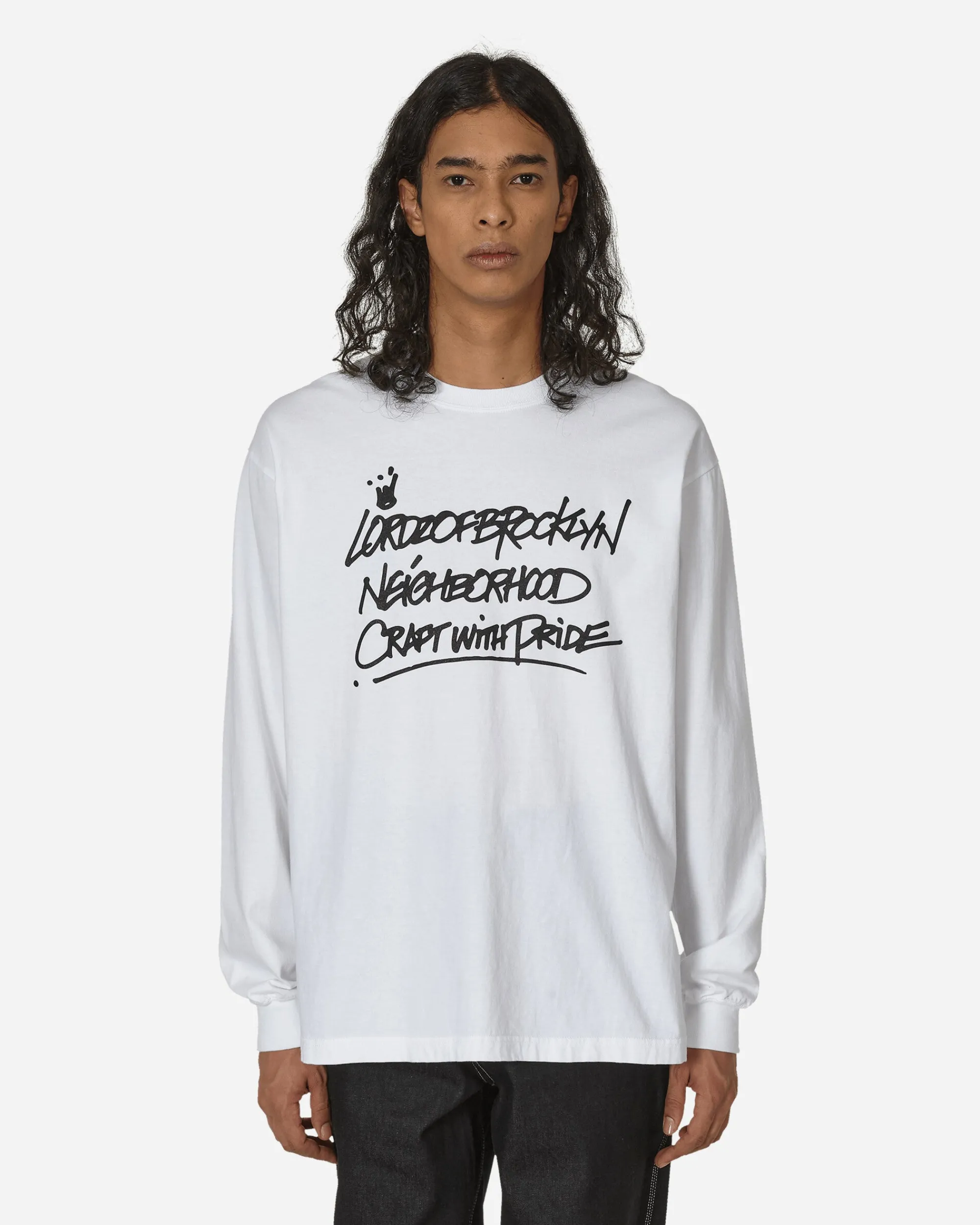 Neighborhood T-Shirts^Lordz Of Brooklyn LS-1 Longsleeve T-Shirt White
