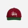 Stüssy Hats|Hats^Low Profile Big Basic Cap Maroon