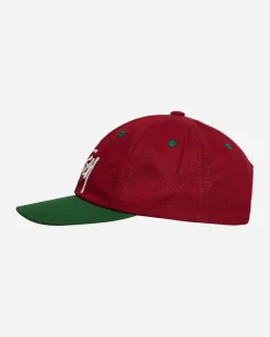 Stüssy Hats|Hats^Low Profile Big Basic Cap Maroon
