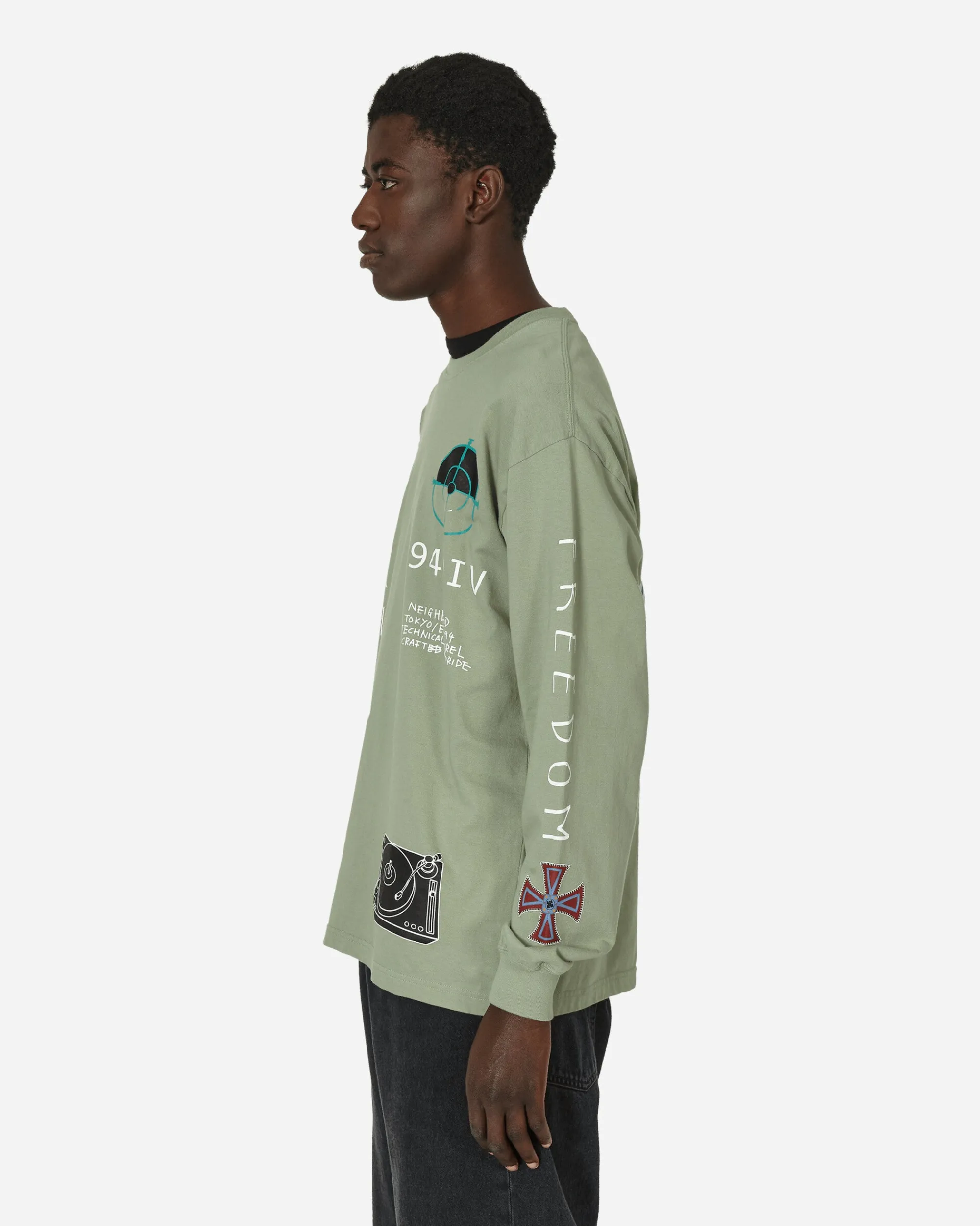 Neighborhood T-Shirts^LS-10 Longsleeve T-Shirt Sage Green