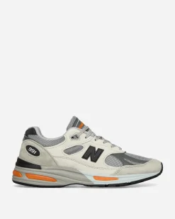 New Balance Sneakers·Low|Sneakers^Made in UK 991v2 Winter Flare Sneakers Pelican / Abbey Stone / Persimmon Orange