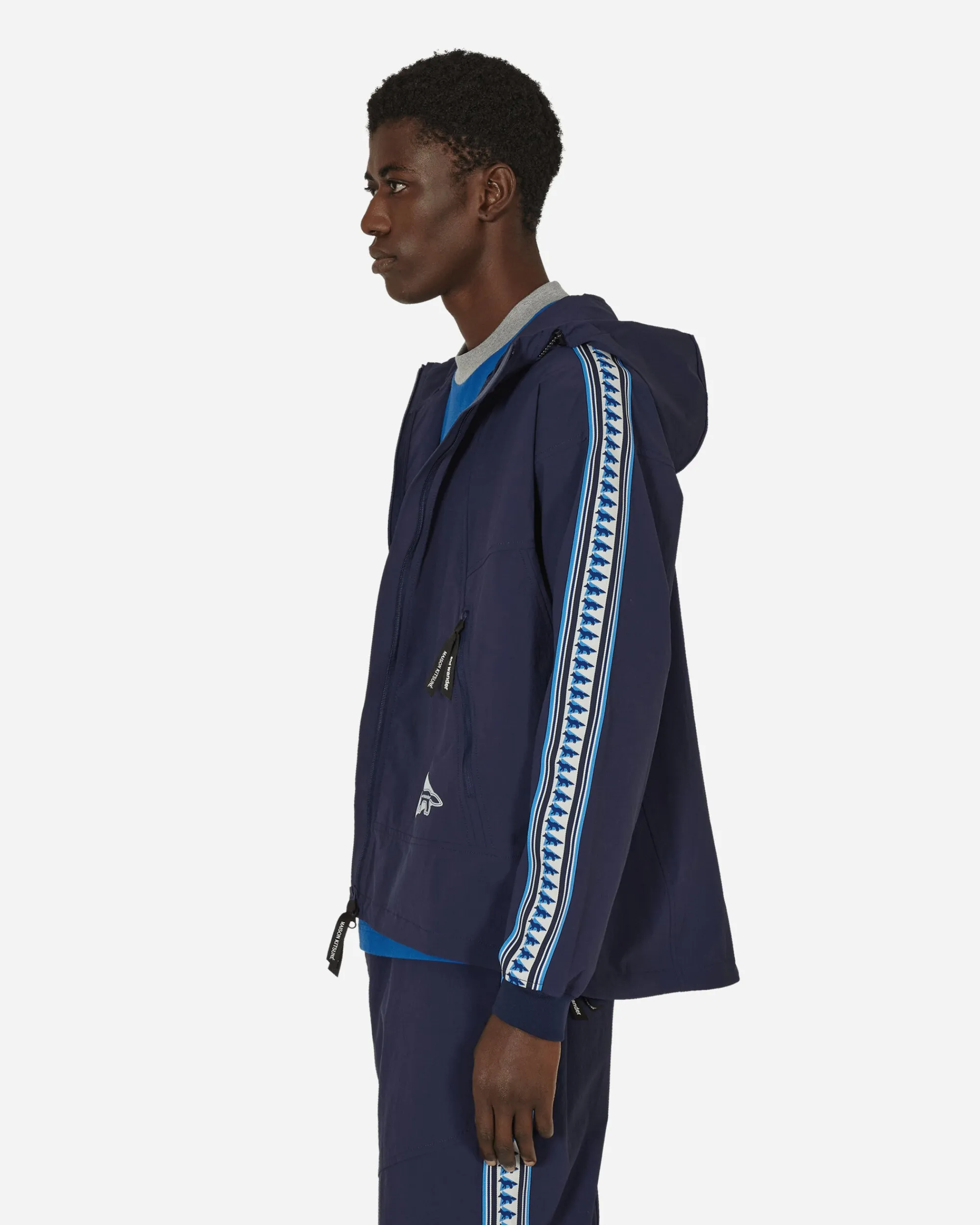 and wander Coats And Jackets^Maison Kitsuné Trak Hoodie Navy