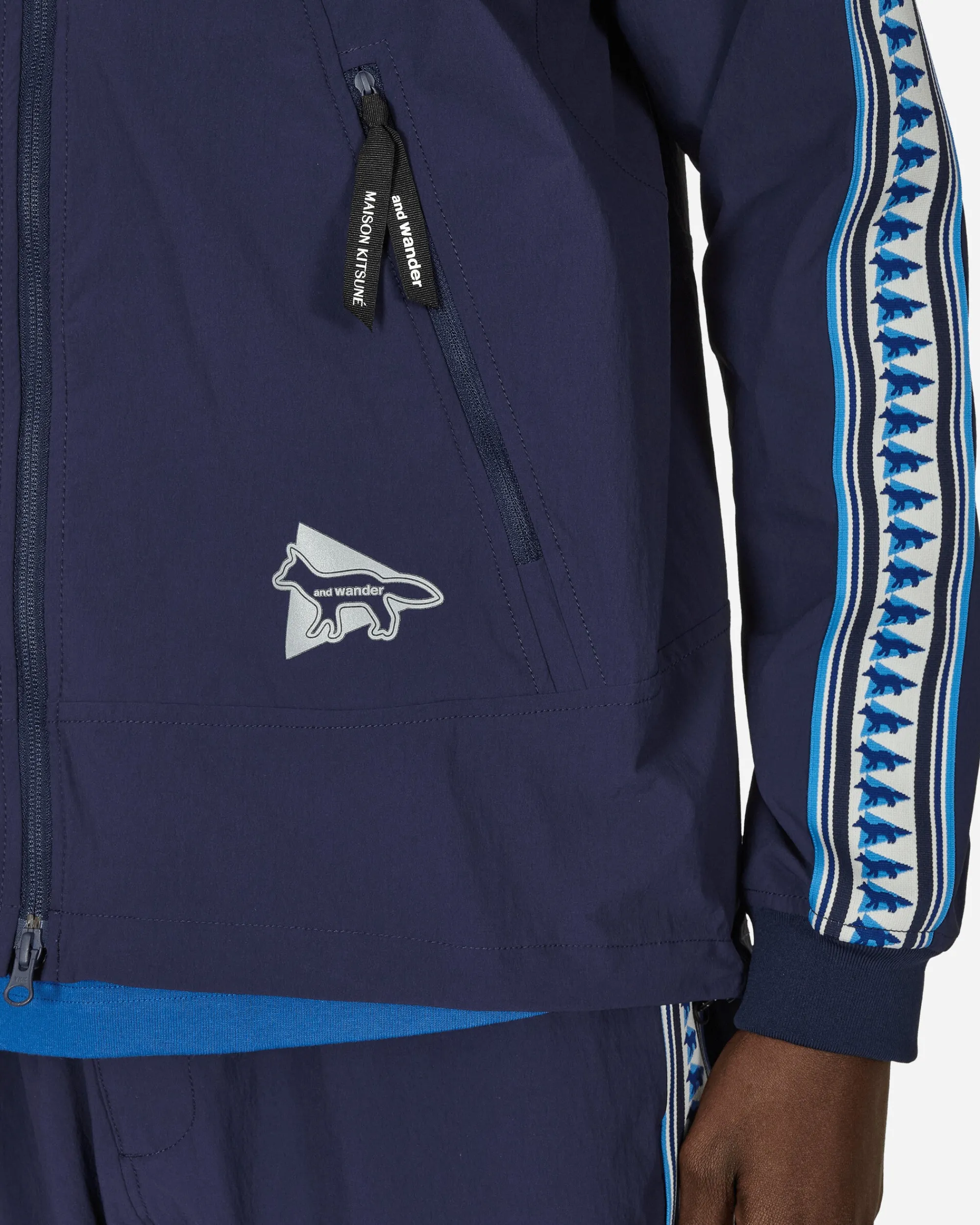 and wander Coats And Jackets^Maison Kitsuné Trak Hoodie Navy