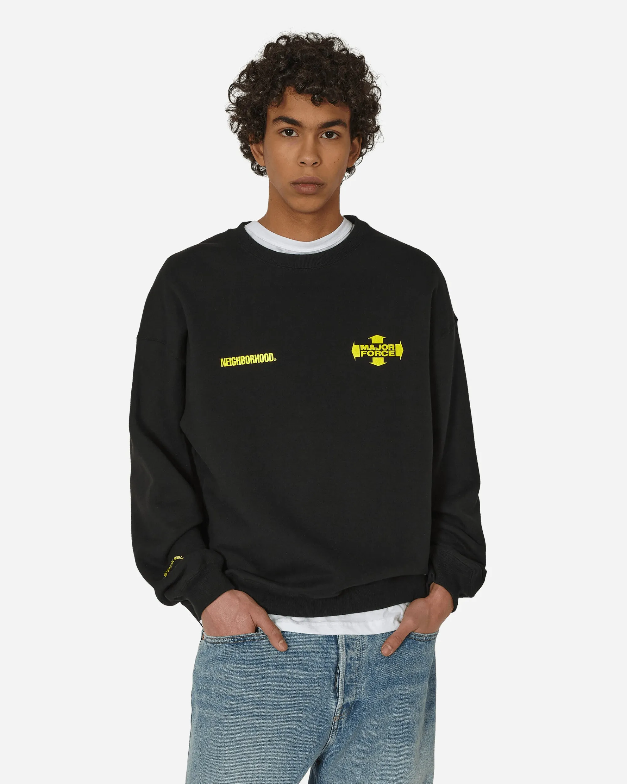 Neighborhood Sweatshirts^Major Force Crewneck Sweatshirt Black