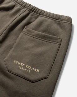Stone Island Pants^Marina Cotton Fleece Jogging Pants Walnut Brown