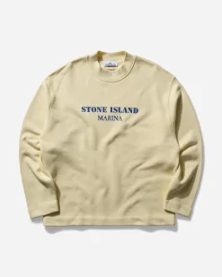 Stone Island Sweatshirts^Marina Cotton Fleece Mock Neck Sweatshirt Butter