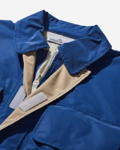 Stone Island Coats And Jackets^Marina Nylon Canvas Plated Reflective Jacket Bright Blue