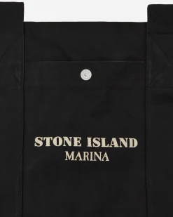 Stone Island Bags·Tote|Bags·Tote^Marina Plated Cotton Canvas Tote Bag Butter