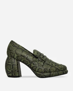 Clarks Classic Shoes^Martine Rose Leather Loafer Green Snake