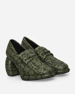 Clarks Classic Shoes^Martine Rose Leather Loafer Green Snake