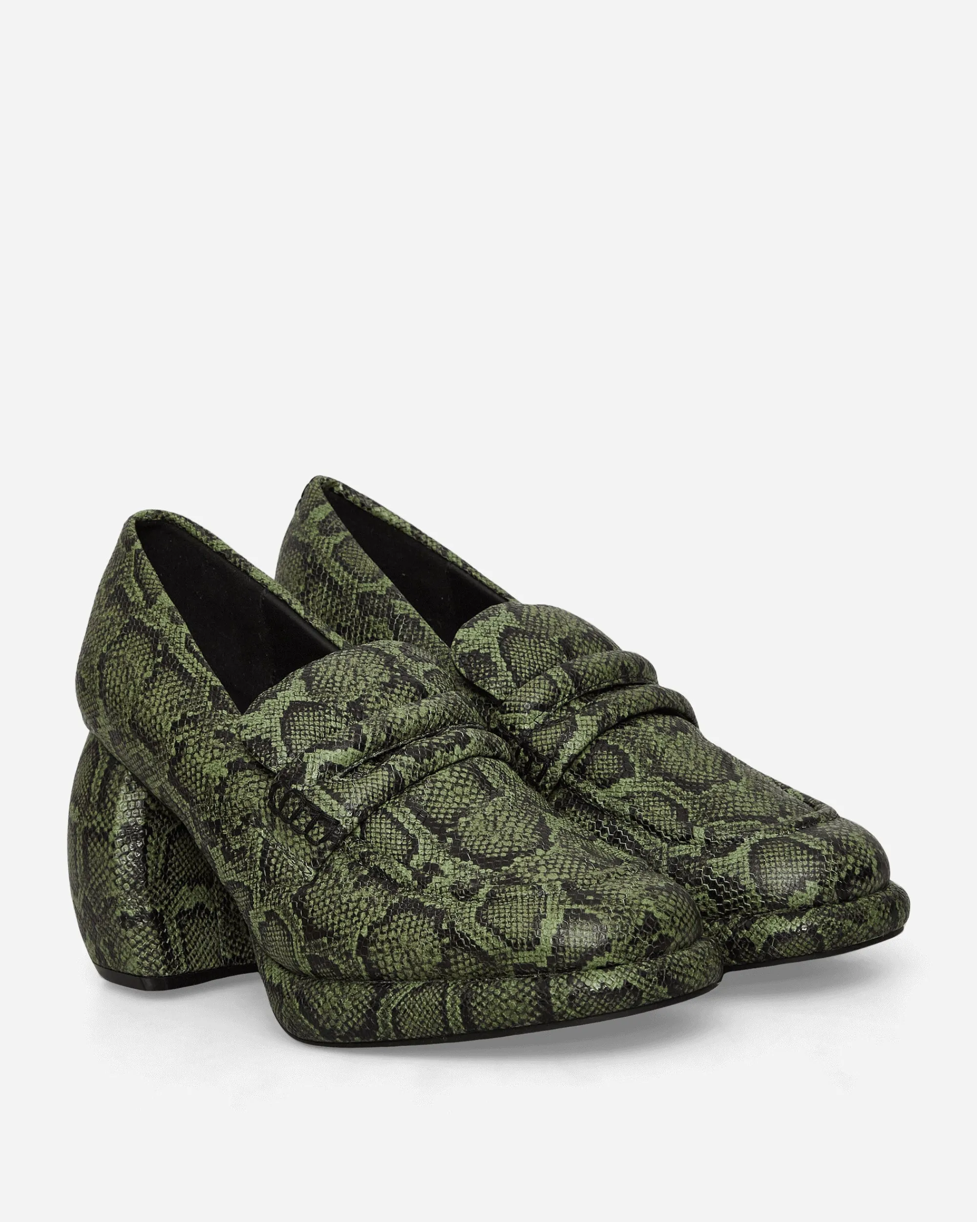 Clarks Classic Shoes^Martine Rose Leather Loafer Green Snake