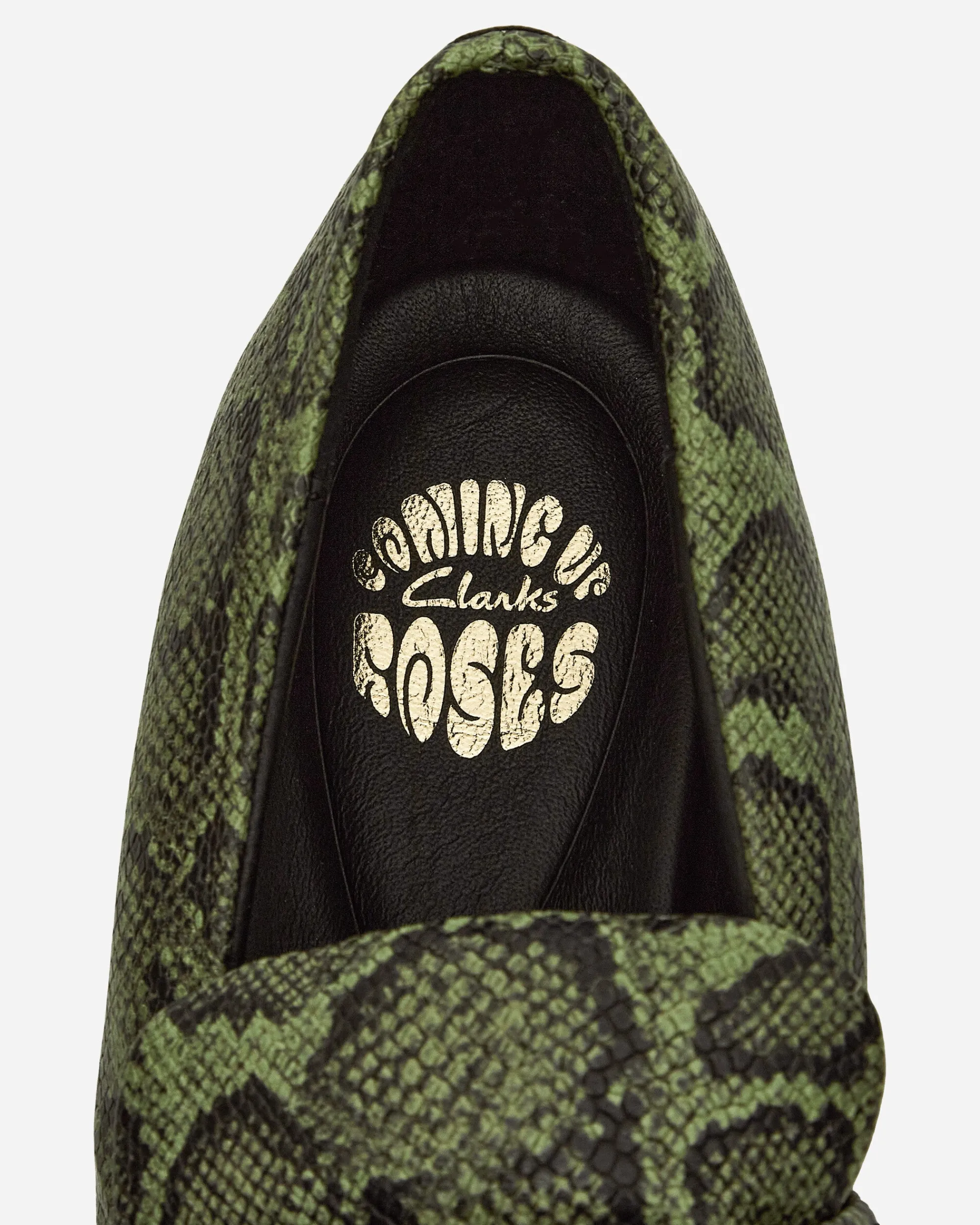 Clarks Classic Shoes^Martine Rose Leather Loafer Green Snake