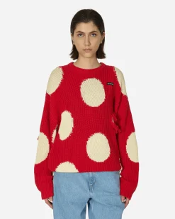 Stingwater Knitwears^Mashroom Knit Sweater Red
