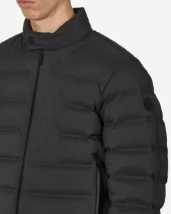 Moncler Coats And Jackets^Matt Black Autaret Biker Jacket Black