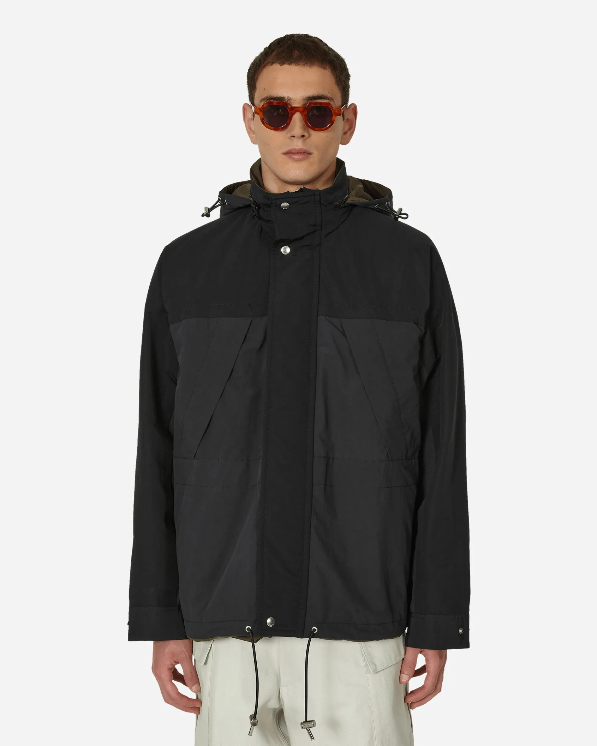 sacai Coats And Jackets^Matte Taffeta Reversible Jacket Black / Khaki