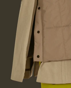 sacai Coats And Jackets^Melton Wool Coat Beige