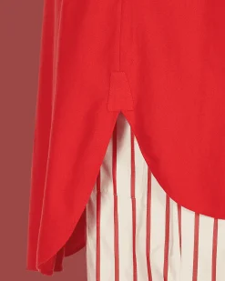 Wales Bonner Shirts^Menelik Embroidered Shirt Red