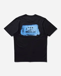 C.P. Company T-Shirts^Men's 30/1 Jersey Logo Graphic T-Shirt Total Eclipse