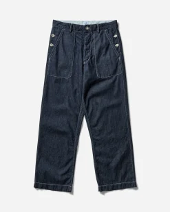 C.P. Company Pants^Men's 3/1 Loose Denim Pants Blue