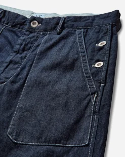 C.P. Company Pants^Men's 3/1 Loose Denim Pants Blue