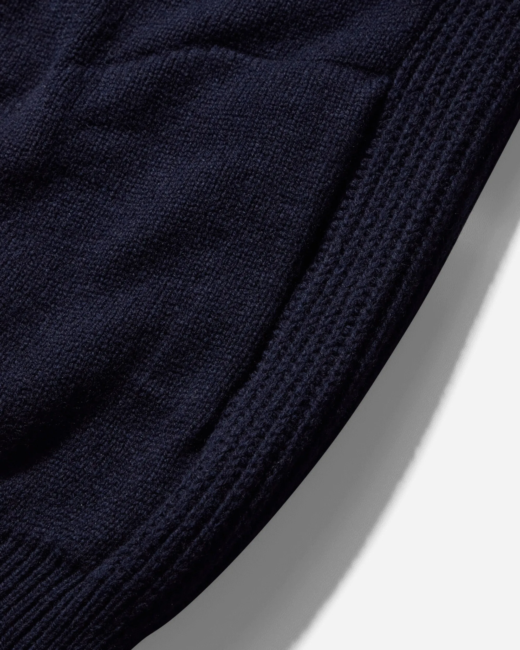 Comme Des Garçons Homme Sweatshirts^Men's 1/2 Zip Wool Hoodie Navy