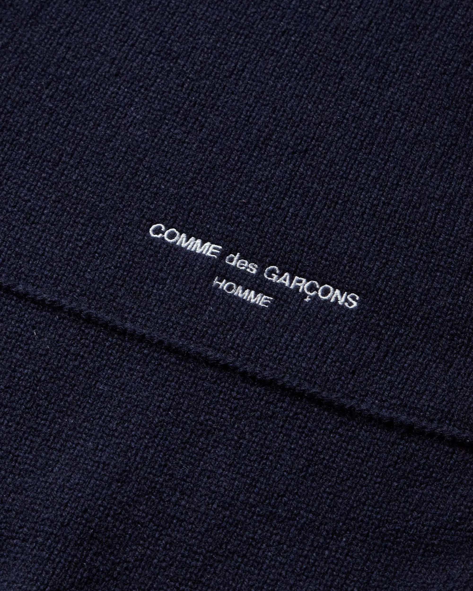 Comme Des Garçons Homme Sweatshirts^Men's 1/2 Zip Wool Hoodie Navy