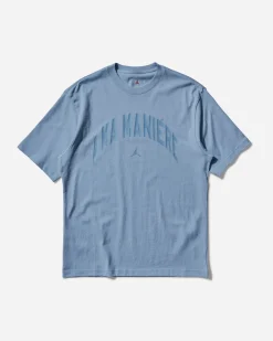Nike Jordan T-Shirts^Men's A Ma Maniére Logo T-Shirt Light Armory Blue