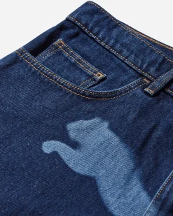 Puma Shorts^Men's A$AP Rocky Denim Shorts Dark Washed