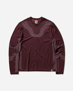 Nike T-Shirts^Men's ACG "Delta River" Dri-FIT ADV Longsleeve Base Layer Burgundy Crush